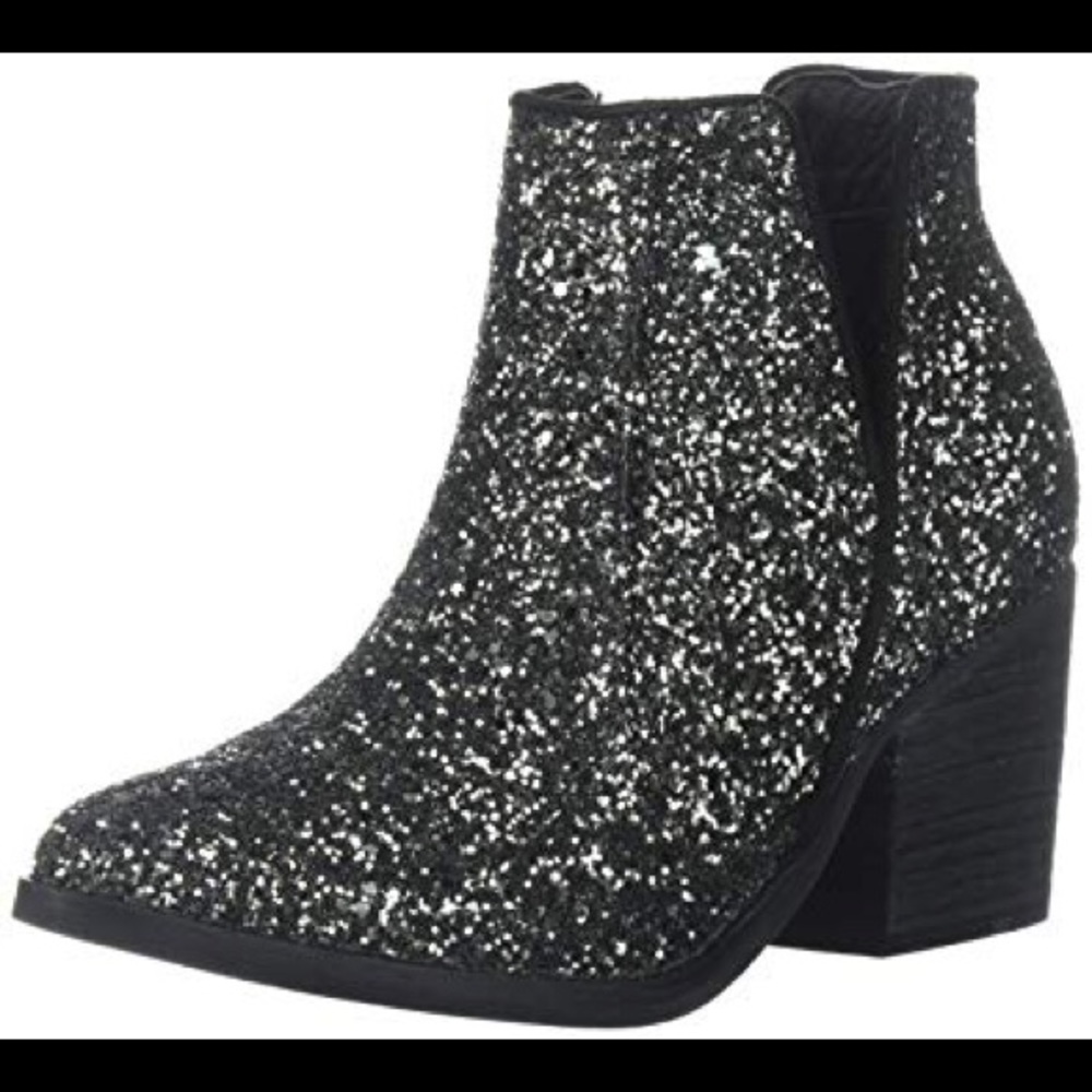 NanaMacs Not Rated Black Sparkle Booties